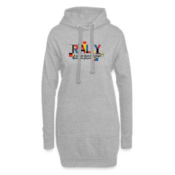 Tennis Rally, Fans langer Ballwechsel - Hoodie-Kleid - Grau meliert - Vorne