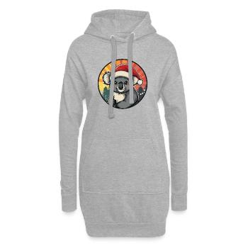 Koala Weihnachtssammler - Hoodie-Kleid - Grau meliert - Vorne