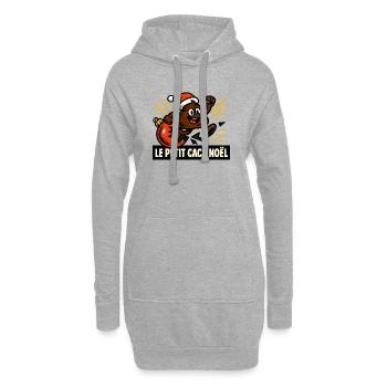 Der kleine Weihnachtskot - Hoodie-Kleid - Grau meliert - Vorne