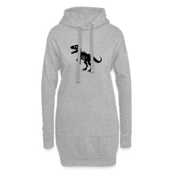 T-rex-Fossil - Hoodie-Kleid - Grau meliert - Vorne