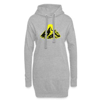 Soleil des montagnes - Sweat-shirt à capuche long Femme - gris chiné - Devant