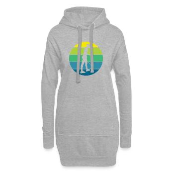 tennis - Sweat-shirt à capuche long Femme - gris chiné - Devant
