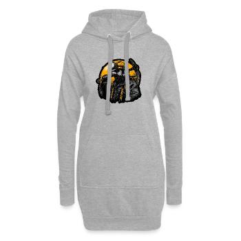 Bergmann-Dachs-Kohlentunnel-Design - Hoodie-Kleid - Grau meliert - Vorne