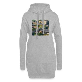 Belo Horizonte, ville brésilienne - Sweat-shirt à capuche long Femme - gris chiné - Devant