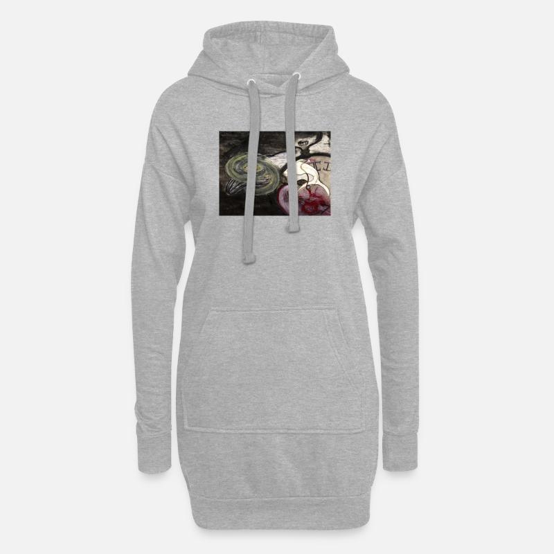 Evolutionary Clock - Hoodie-Kleid - Grau meliert