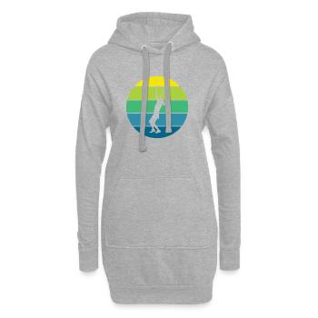 tennis - Sweat-shirt à capuche long Femme - gris chiné - Devant