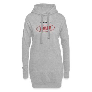 Zertifizierte Legende - Hoodie-Kleid - Grau meliert - Vorne