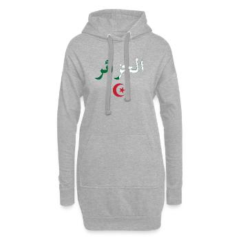 Algerien BZ-Flagge - Hoodie-Kleid - Grau meliert - Vorne