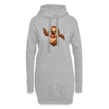 Course d'amitié des paresseux amusante - Sweat-shirt à capuche long Femme - gris chiné - Devant