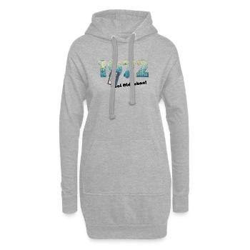 1972 Vintage Retro – Cassette – Cool Olds - Sweat-shirt à capuche long Femme - gris chiné - Devant