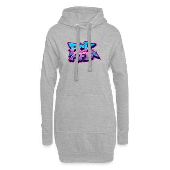 Graffiti Antifa Statement - Hoodie-Kleid - Grau meliert - Vorne