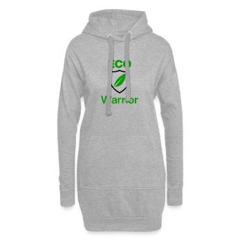 ECO Warrior. Green Mindset, Ökologiee first - Hoodie-Kleid - Grau meliert - Vorne