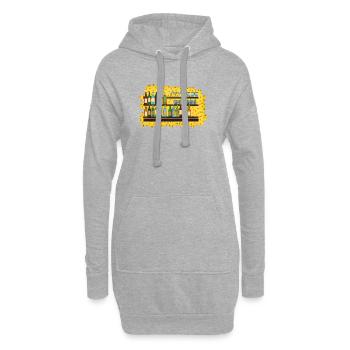 Barregal Käseabend Illustration - Hoodie-Kleid - Grau meliert - Vorne