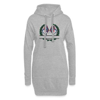 Pays_de_la_Loire_lauwerkrans - Sweat-shirt à capuche long Femme - gris chiné - Devant