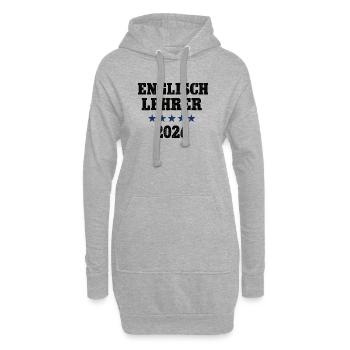 Professeur d’anglais 2026 École d’anglais - Sweat-shirt à capuche long Femme - gris chiné - Devant
