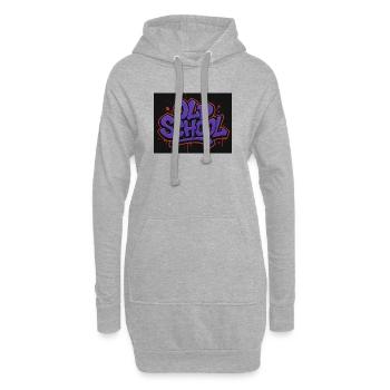 Old School Graffiti Schriftzug - Hoodie-Kleid - Grau meliert - Vorne
