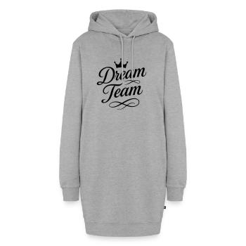 Dream Team - Hoodie-Kleid - Grau meliert - Vorne