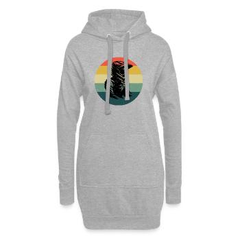 Conception vintage de motocross pour le motocross - Sweat-shirt à capuche long Femme - gris chiné - Devant