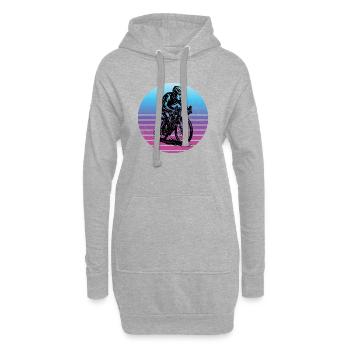 Conception de vélo de route compact pour vélo de route - Sweat-shirt à capuche long Femme - gris chiné - Devant