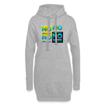 Keine Arbeit mit Wellen - Hoodie-Kleid - Grau meliert - Vorne