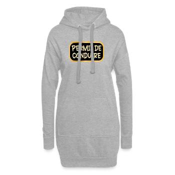 Permis de conduire - Sweat-shirt à capuche long Femme - gris chiné - Devant