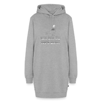 Colombes - Sweat-shirt à capuche long Femme - gris chiné - Devant