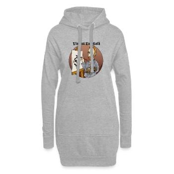 Vincent VanGoth - Hoodie-Kleid - Grau meliert - Vorne
