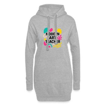 Moderne Kunst - Hoodie-Kleid - Grau meliert - Vorne