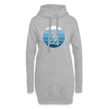 Einfach Floorball zeitloses Design - Hoodie-Kleid - Grau meliert - Vorne