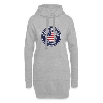 Coral Springs Florida Flaggenschild - Hoodie-Kleid - Grau meliert - Vorne