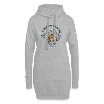 Les montagnes appellent - Sweat-shirt à capuche long Femme - gris chiné - Devant