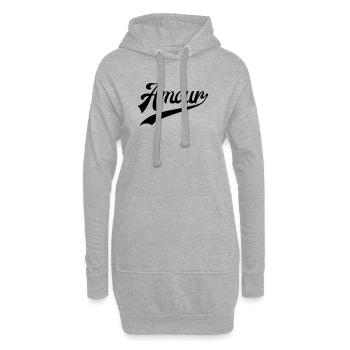Amour Vintage Retro  - Sweat-shirt à capuche long Femme - gris chiné - Devant