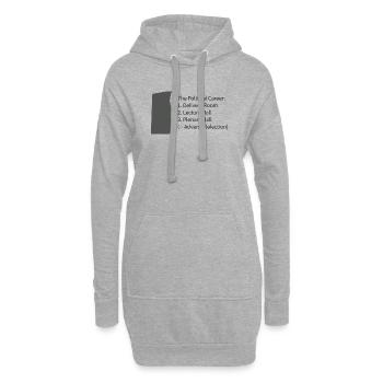 Carrière politique : présentation à la plénière - Sweat-shirt à capuche long Femme - gris chiné - Devant