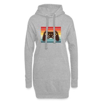Retro Rainbow ControllerVintage Videospiel-Controller - Hoodie-Kleid - Grau meliert - Vorne
