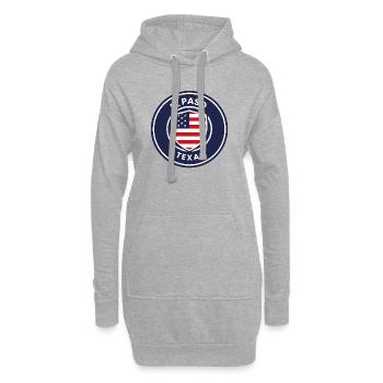 El Paso Texas Flaggenschild - Hoodie-Kleid - Grau meliert - Vorne