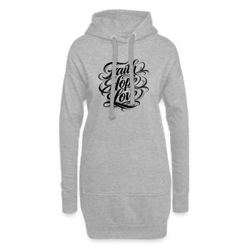 Glaube Hoffnung Liebe Christlich - Hoodie-Kleid - Grau meliert - Vorne