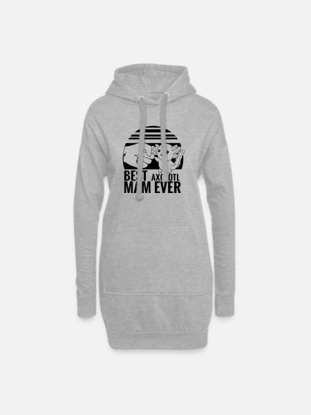 axolotl_mama - Hoodie-Kleid - Grau meliert