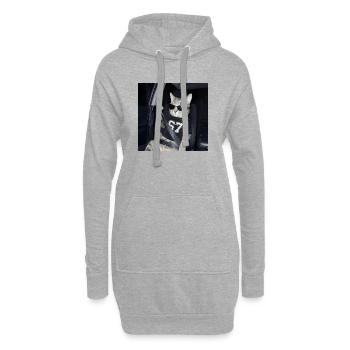 Chat portant des lunettes de soleil Gen Alpha Funny Six Seven - Sweat-shirt à capuche long Femme - gris chiné - Devant