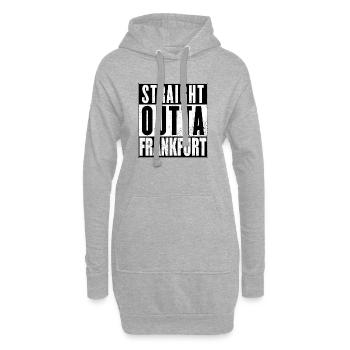 Straight Outta Frankfurt White - Hoodie-Kleid - Grau meliert - Vorne
