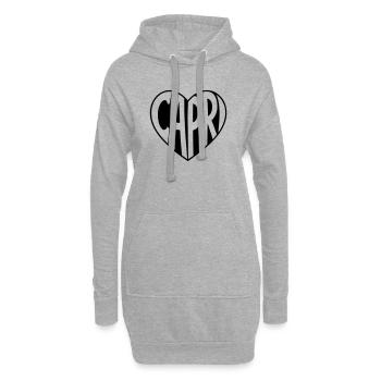 Capri Herz - Hoodie-Kleid - Grau meliert - Vorne