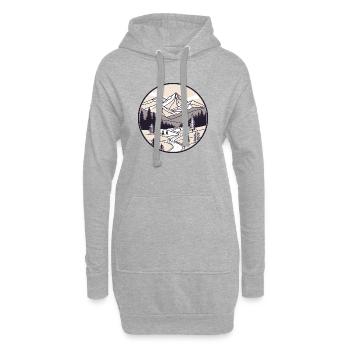 Berg- und Kiefernkreis - Hoodie-Kleid - Grau meliert - Vorne