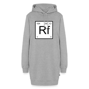 Carré symbolique de Rutherfordium - Sweat-shirt à capuche long Femme - gris chiné - Devant