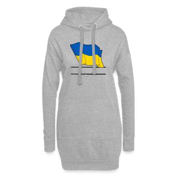 UKRAINE – Espace de noms - Sweat-shirt à capuche long Femme - gris chiné - Devant