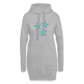 STAR. VALENTINSTAG. HERZ. ICH LIEBE DICH. ICH LIEBE - Hoodie-Kleid - Grau meliert - Vorne