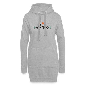 Gebirge - Hoodie-Kleid - Grau meliert - Vorne
