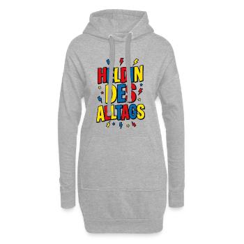 Heldin Des Alltags - Hoodie-Kleid - Grau meliert - Vorne