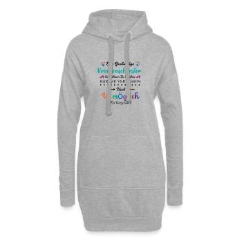 Krankenschwester Beruf Spruch Abschied Geschenk - Hoodie-Kleid - Grau meliert - Vorne
