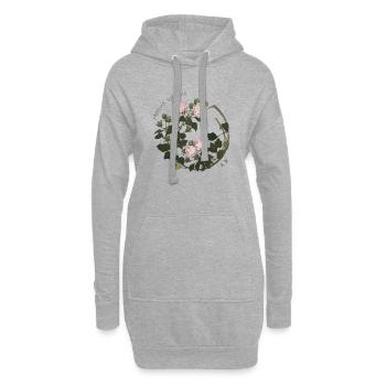 Zeshins Blüte – Hibiscus syriacus Japanische Floral - Hoodie-Kleid - Grau meliert - Vorne