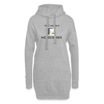 Trust Me I'm a Webdesigner - Hoodie Dress - heather grey - Front