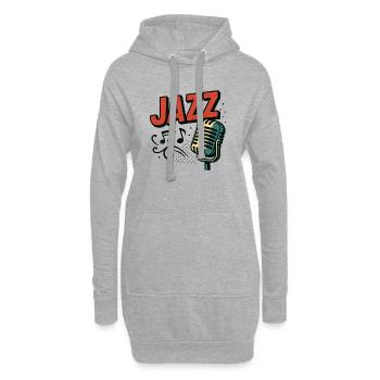 Jazz – Saxophon – Musik - Hoodie-Kleid - Grau meliert - Vorne